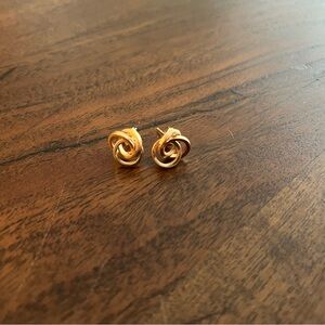 Vintage Gold Knot Stud Earrings